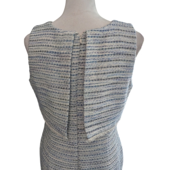 Ann Taylor Factory Blue Tweed Sheath Dress | Size 8 | EUC Professional - Picture 9 of 15
